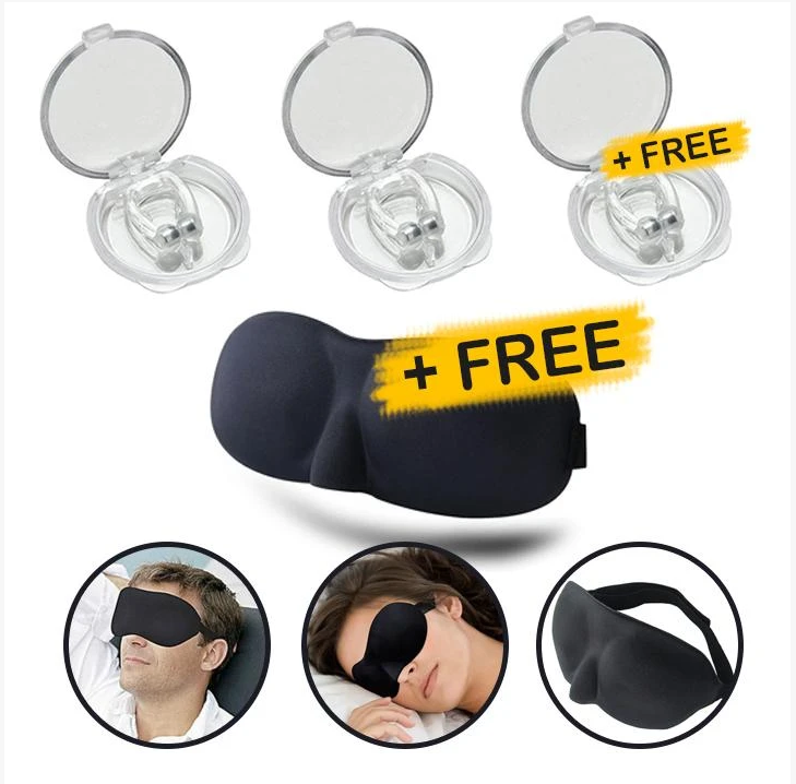TJ Silicone Magnetic Anti Snore Stop Snoring Nose Clip Sleep Tray Sleeping Aid Apnea Guard Night Device