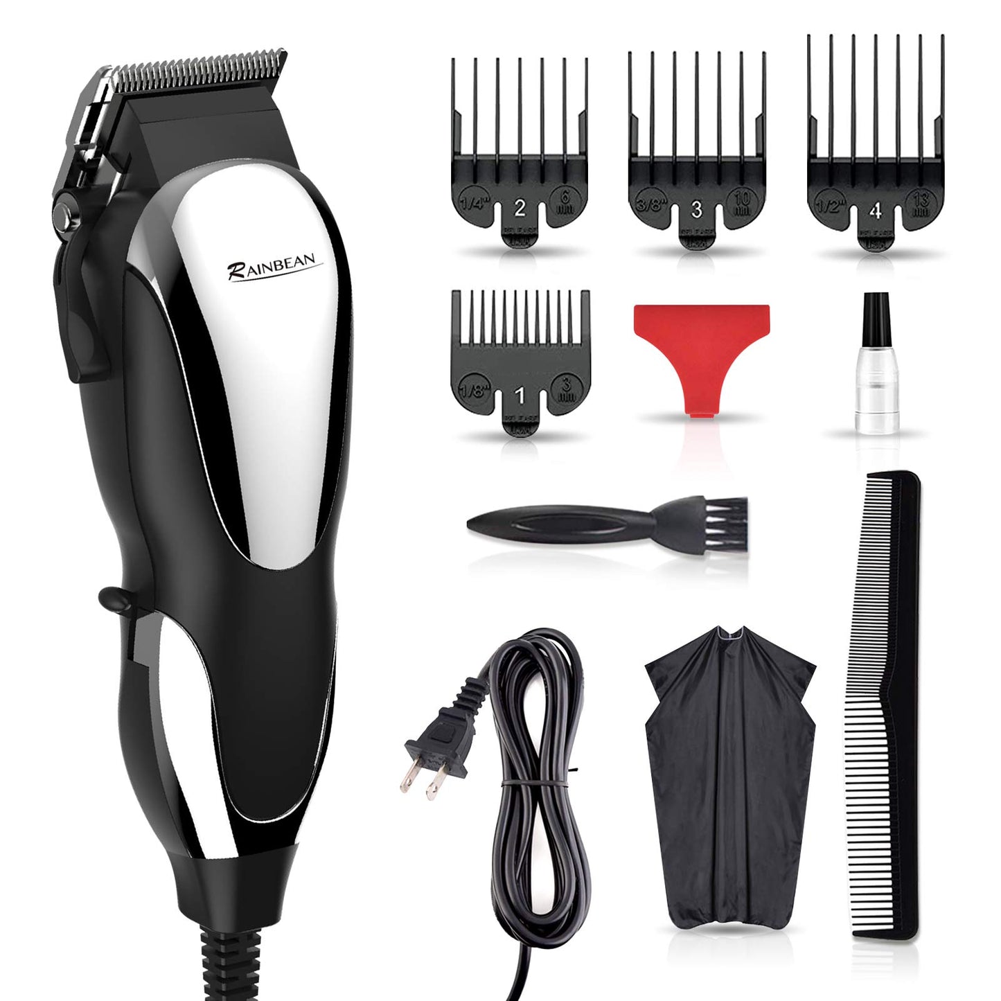 TJ Professional Hair Clippers, Corded Hair Clippers for Men Kids, Strong Motor baber Salon Complete Hair and Beard, Clipping and Trimming Kit,Amazon Platform Banned