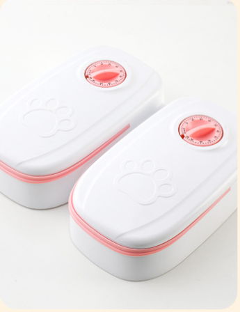 TJ Automatic Pet Feeder Smart Food Dispenser For Cats Dogs Timer Stainless Steel Bowl Auto Dog Cat Pet Feeding Pets Supplies