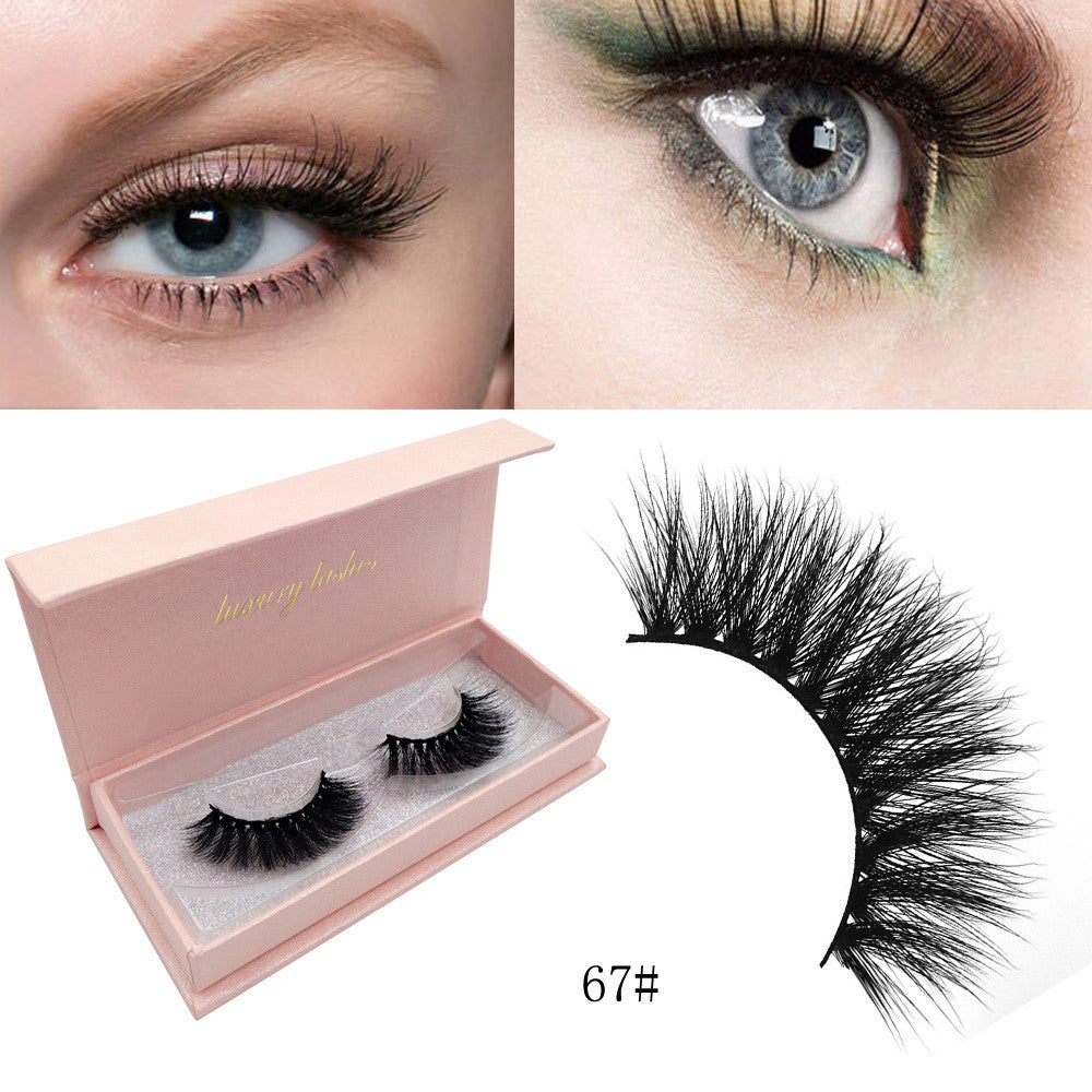 TJ Natural False Eyelashes 3d Mink Lashes Volume Soft Lashes Long Extension C