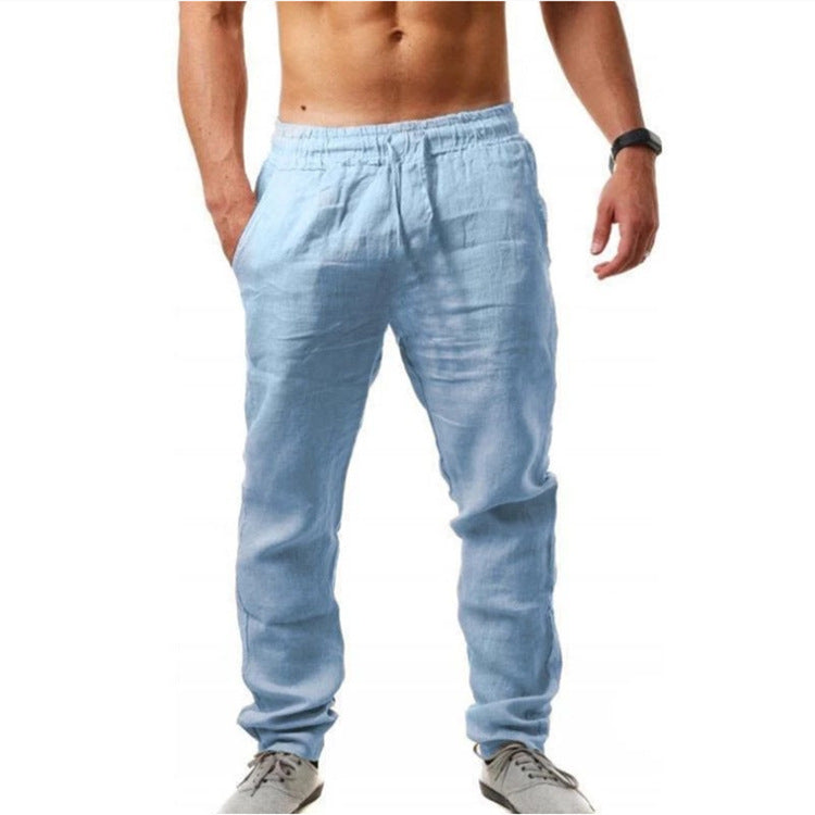 TJ Hip Hop Breathable Cotton Linen Loose Casual Sports Pants