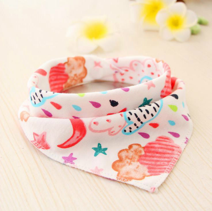 TJ Baby Bibs Waterproof Triangle Cotton Cartoon Child Baberos Bandana Bibs Dribble Bibs Newborn Slabber Absorbent Cloth