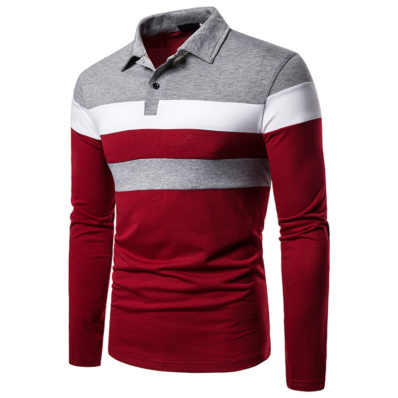 TJ Men's POLO Tri-Color Sweatshirt
