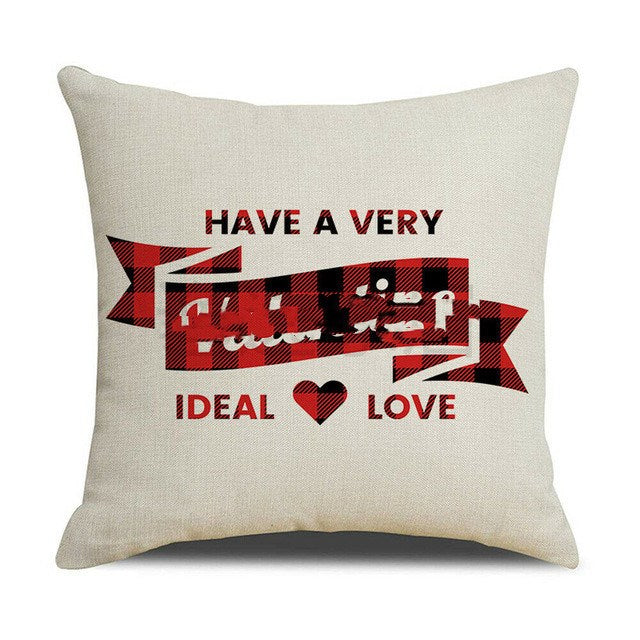 TJ Valentines Day red pillowcase cushion cover