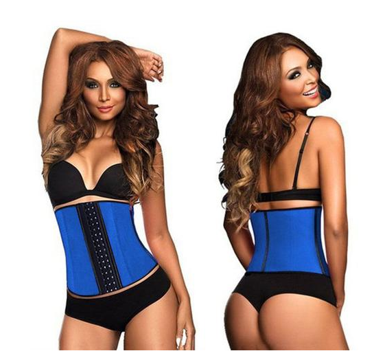 TJ Steel Bone Latex Waist Trainer Shapewear Slimming Belt Waist Cincher Body Shaper Girdle Workout Tummy Control Corset For Women