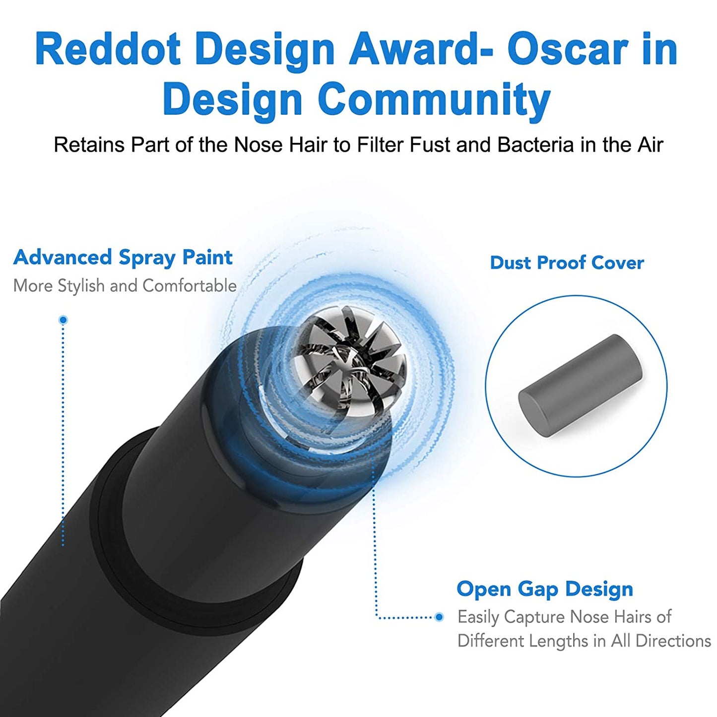 TJ Ear and Nose Hair Tmmer for Men and Women-2020, Professional & Painless Nose Hair Clipper / Remover with Stainless Steel Blad & IPX7 Waterproof System  Amazon Banned