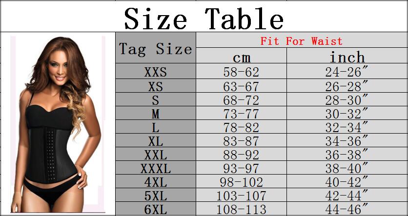 TJ Steel Bone Latex Waist Trainer Shapewear Slimming Belt Waist Cincher Body Shaper Girdle Workout Tummy Control Corset For Women