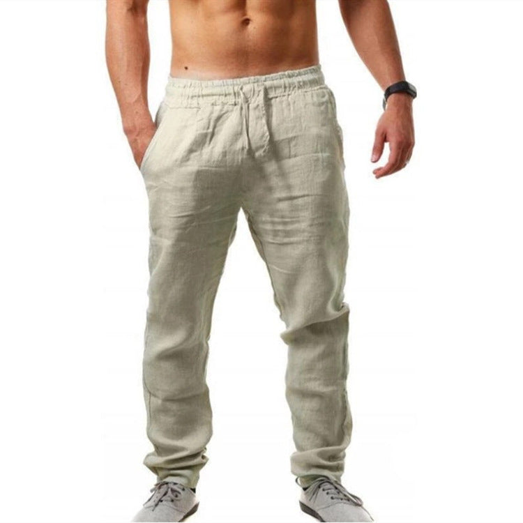 TJ Hip Hop Breathable Cotton Linen Loose Casual Sports Pants