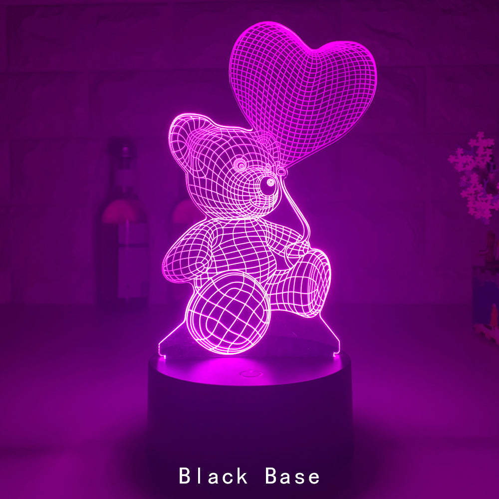 TJ Love Bear Series 3D Light Creative Night Light LED Visual Light