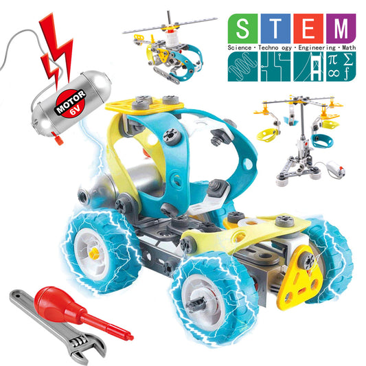 TJ 10 In 1 Soft Glue Motorized Construction Learning Toys For Building Blocks