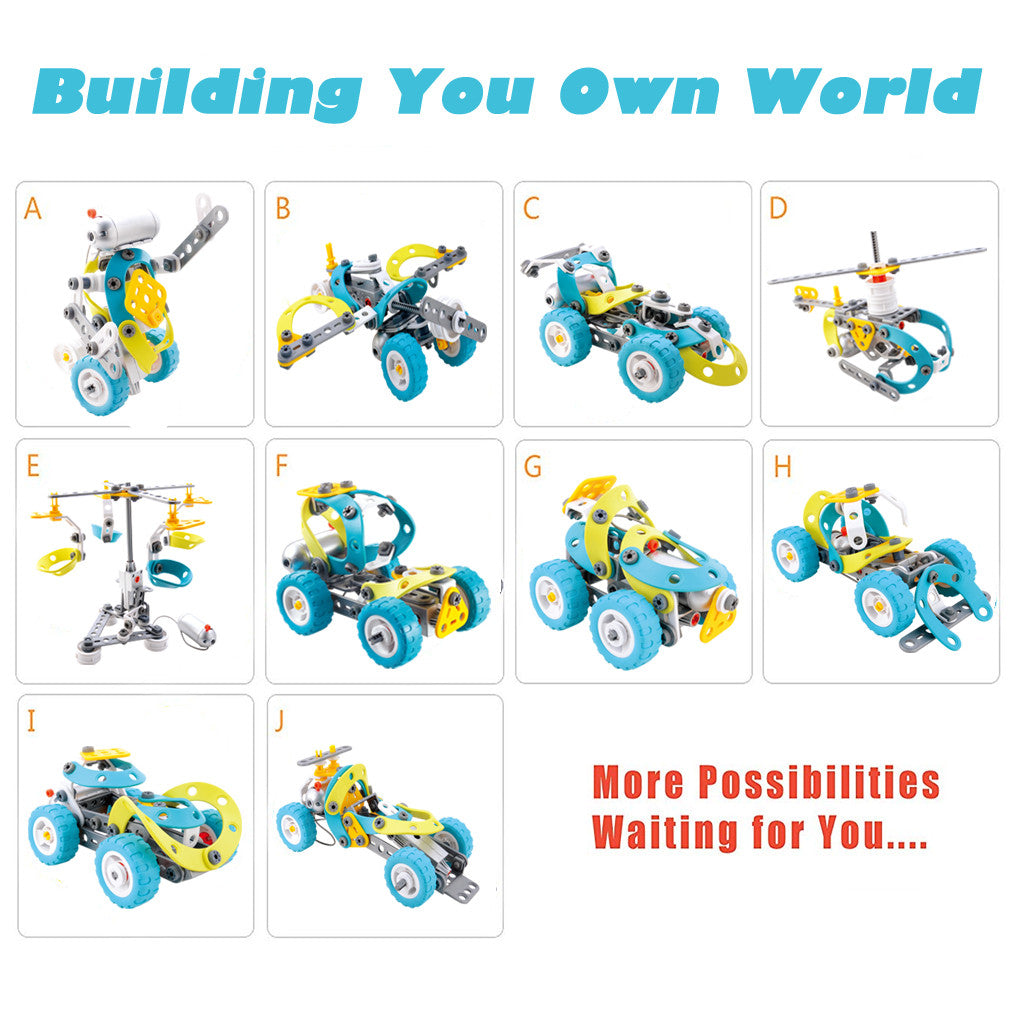 TJ 10 In 1 Soft Glue Motorized Construction Learning Toys For Building Blocks