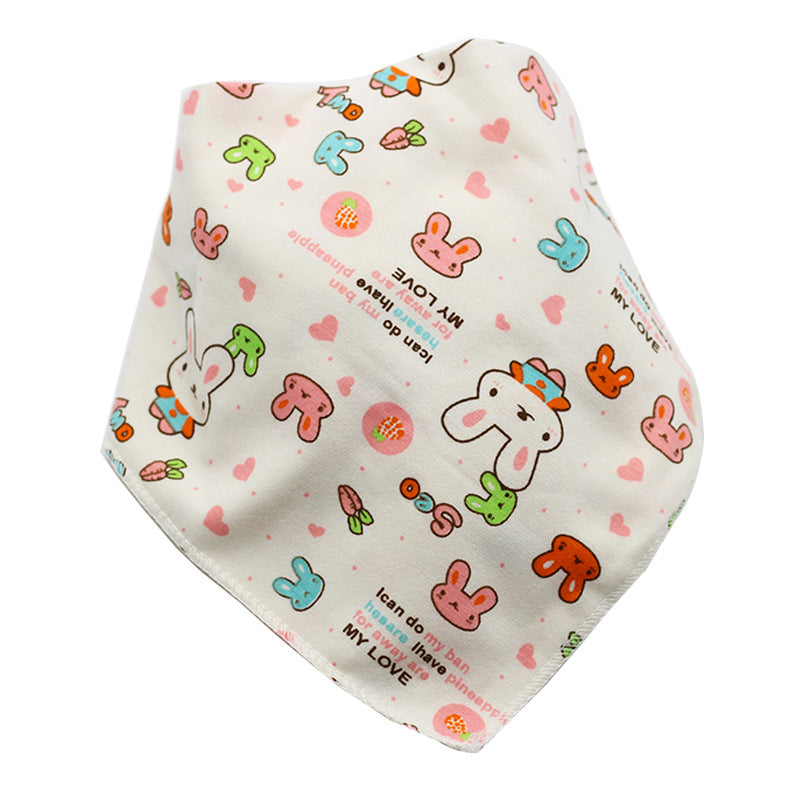 TJ Baby Bibs Waterproof Triangle Cotton Cartoon Child Baberos Bandana Bibs Dribble Bibs Newborn Slabber Absorbent Cloth