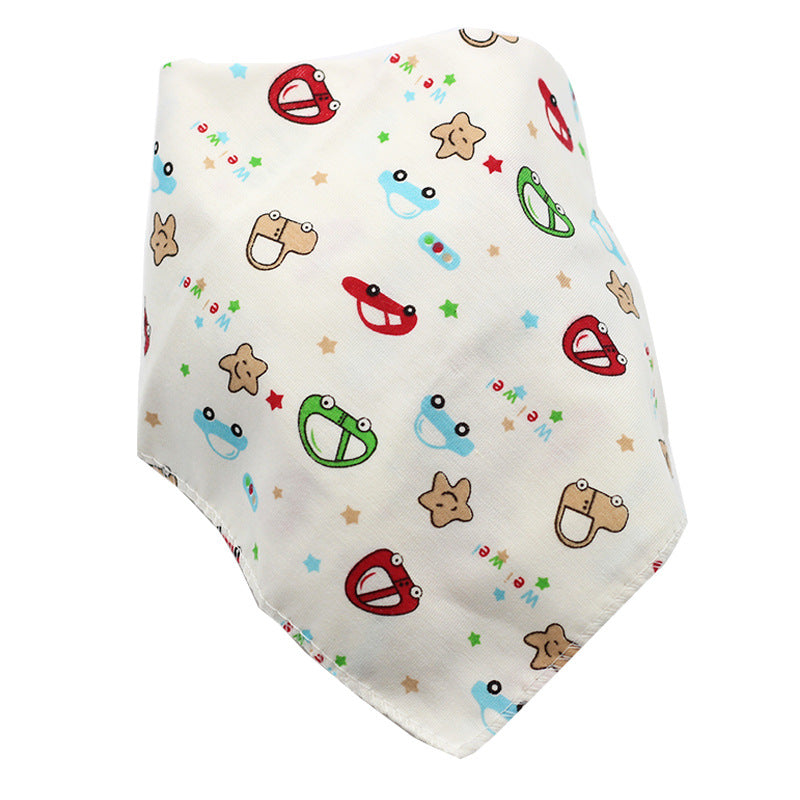 TJ Baby Bibs Waterproof Triangle Cotton Cartoon Child Baberos Bandana Bibs Dribble Bibs Newborn Slabber Absorbent Cloth