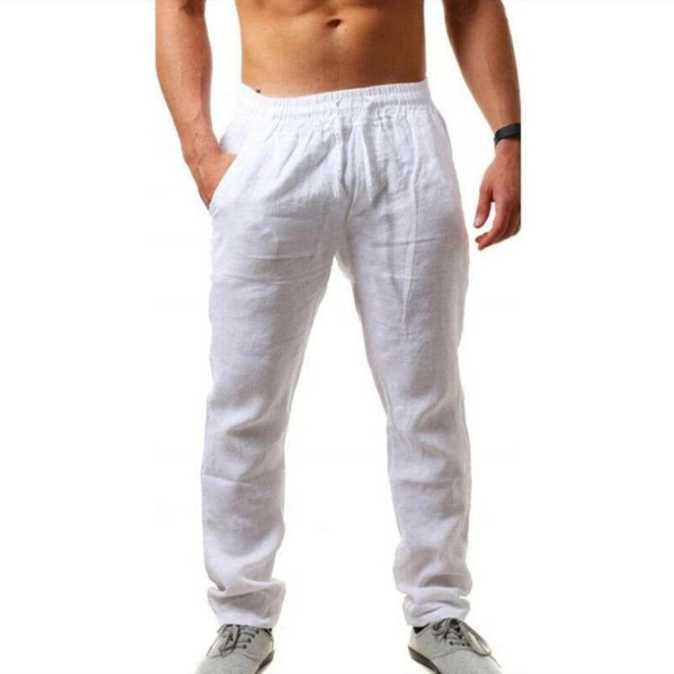 TJ Hip Hop Breathable Cotton Linen Loose Casual Sports Pants