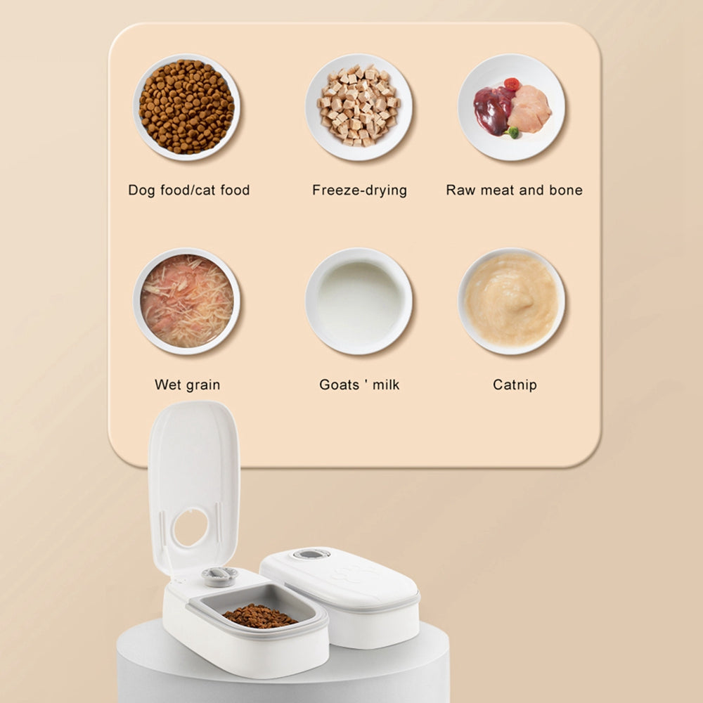 TJ Automatic Pet Feeder Smart Food Dispenser For Cats Dogs Timer Stainless Steel Bowl Auto Dog Cat Pet Feeding Pets Supplies