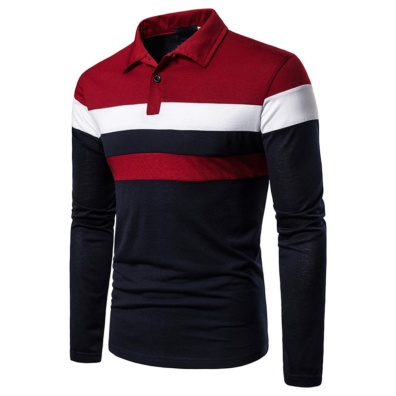 TJ Men's POLO Tri-Color Sweatshirt