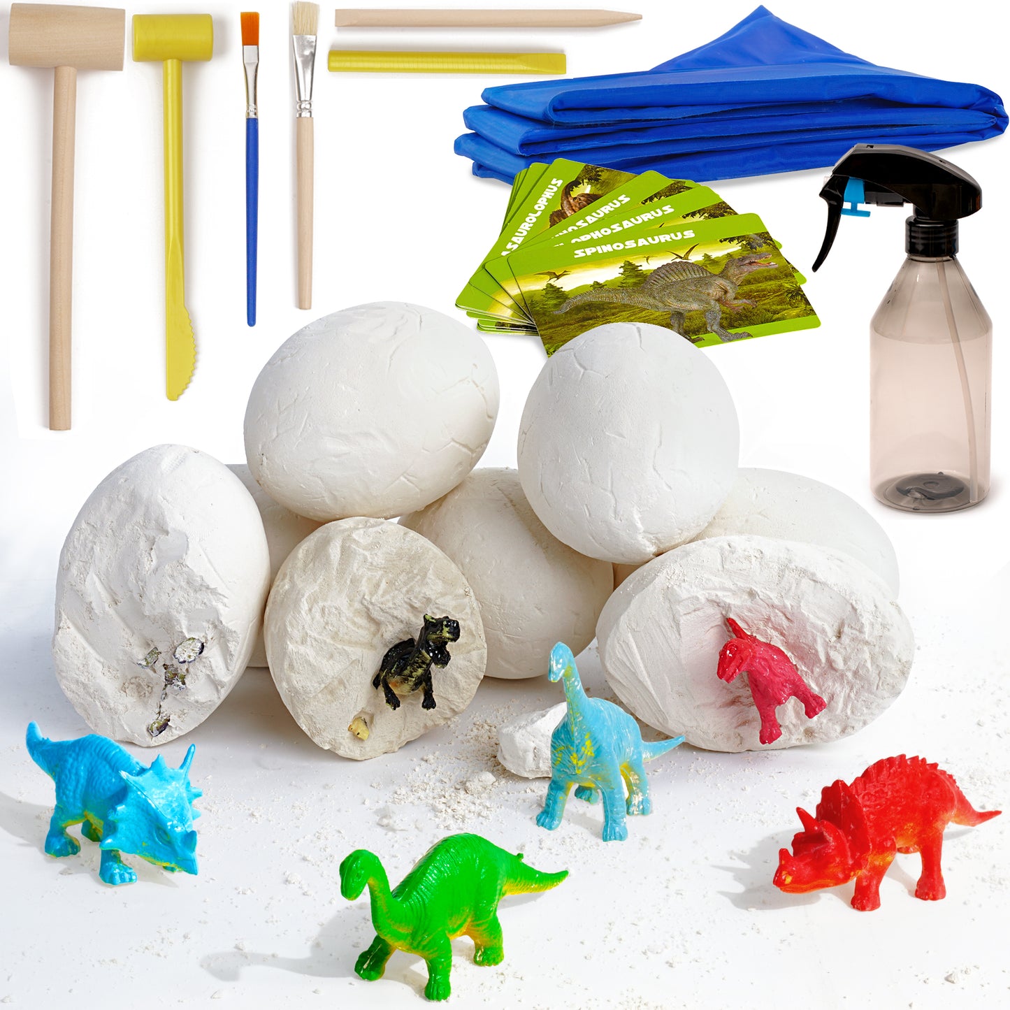 TJ Robotime 12 Pcs Dino Eggs With 2 Sets of Tools Creative Toys For Kids Children DIY Home US Stock Dropshipping