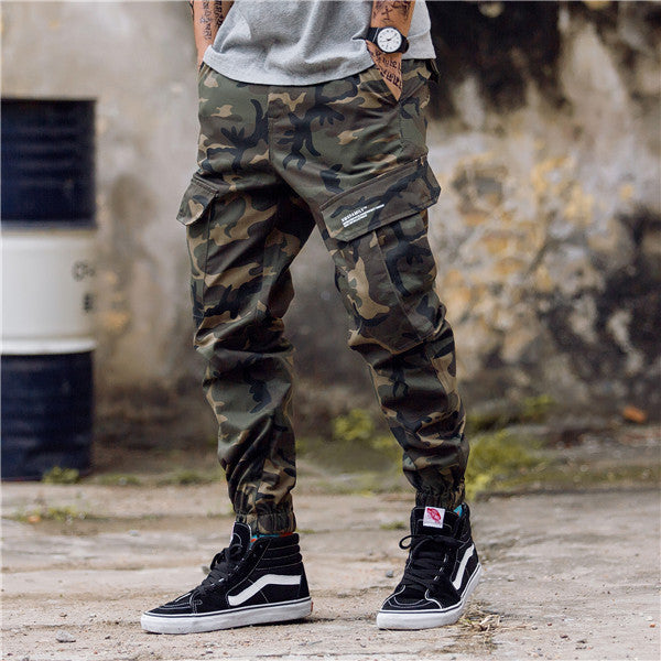 TJ Men Fashion Streetwear Pants Mens Jogger Camo Harem Pants Street Style Youth Casual Camouflage Slim Fit Ankle Trousers Male