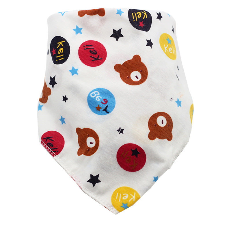 TJ Baby Bibs Waterproof Triangle Cotton Cartoon Child Baberos Bandana Bibs Dribble Bibs Newborn Slabber Absorbent Cloth