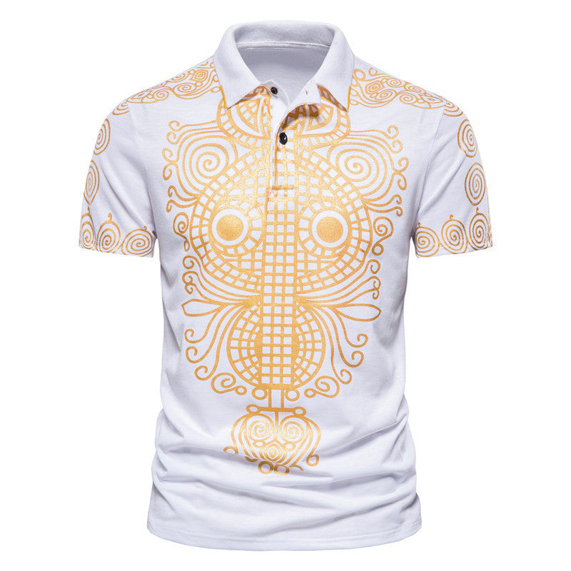 TJ Summer Men Casual Ethnic Short Sleeved