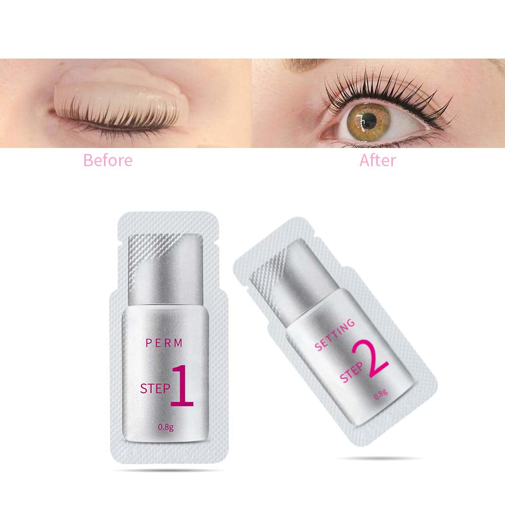 TJ 10 Pairs Pouch Eyelash Perm Lotion Lashes Lift Quick Perming 5 To 8 Minutes Beauty Makeup Tools