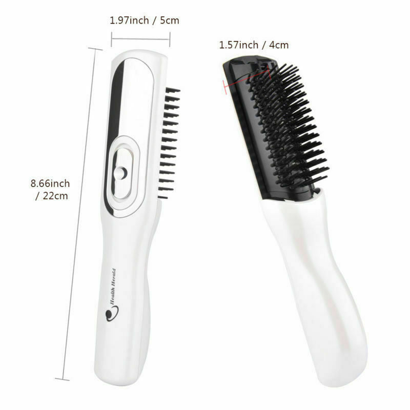TJ Electric Laser Infrared Anti Hair Loss Comb Vibration Scalp Massager Hair Brush Hair Scalp Massage Comb Hairbrush Bristle Nylon Women Wet Dry Curly Detangle Hair Brush Salon Hairdressing