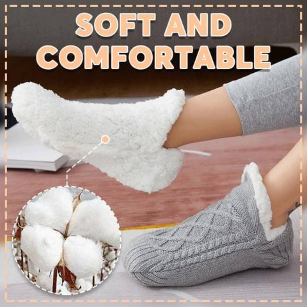 TJ Winter Woolen Socks Women Thicken Warm Home Bedroom Socks Slippers Men Non-slip Foot Warmer Snow Socks Calcetines Mujer