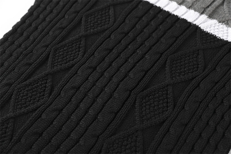 TJ Men Casual Knitted Soft Cotton Sweaters Pullover Men Winter New Fashion Striped O-Neck Sweater