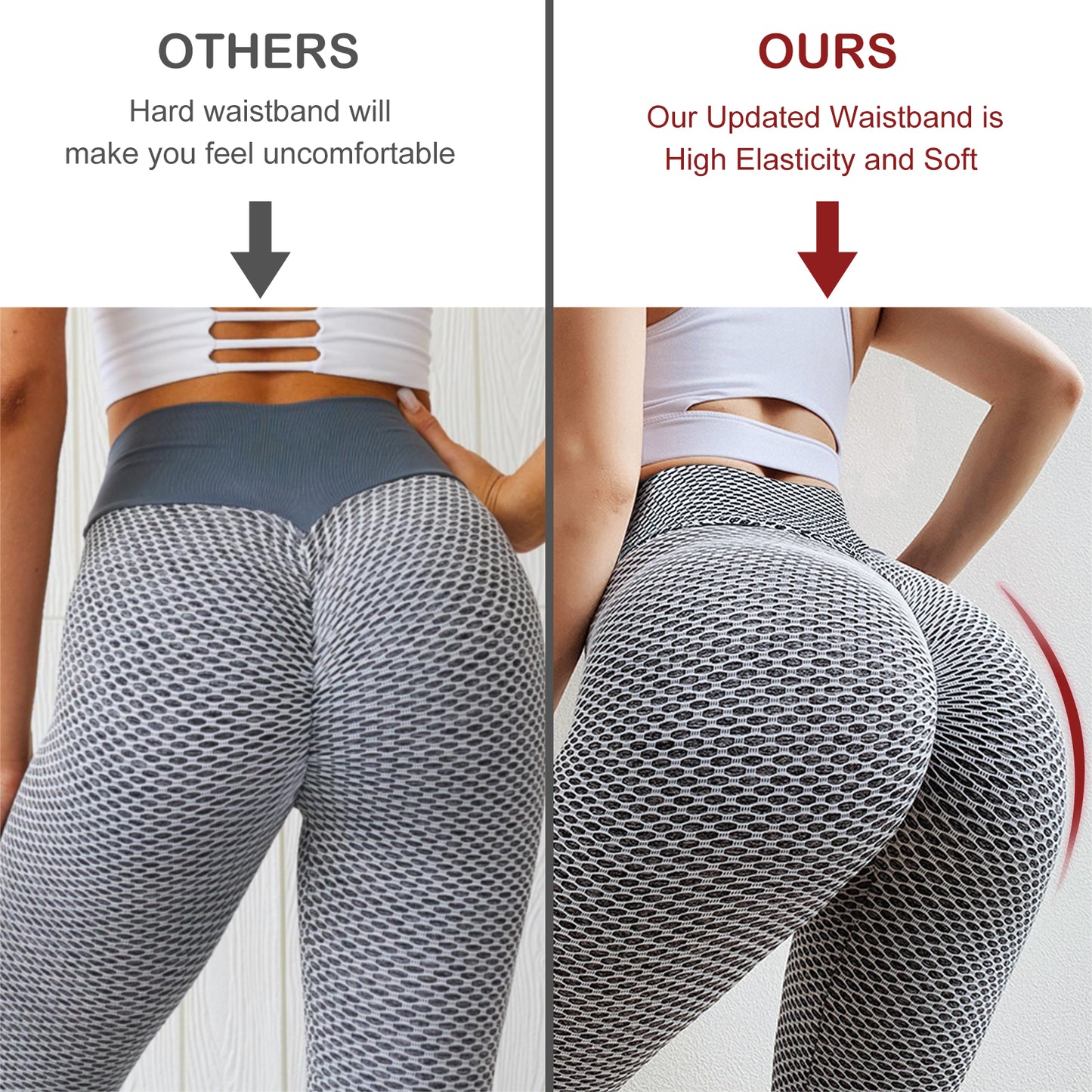 TJ TIK Tok Leggings Women Butt Lifting Workout Tights Plus Size Sports High Waist Yoga Pants