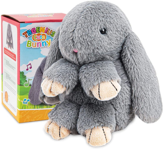TJ Talking Bunny Toys For Kids, Repeats What You Say, Interactive Stuffed Plush Animal Talking Toy, Singing, Dancing And Shaking For Girls Boys