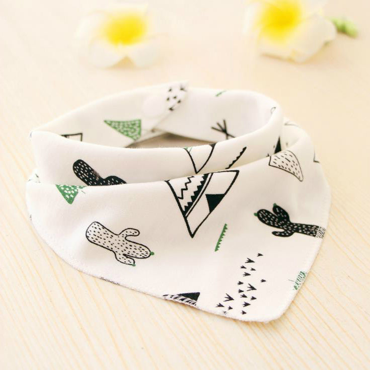 TJ Baby Bibs Waterproof Triangle Cotton Cartoon Child Baberos Bandana Bibs Dribble Bibs Newborn Slabber Absorbent Cloth