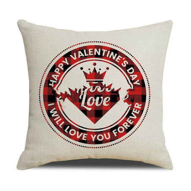 TJ Valentines Day red pillowcase cushion cover