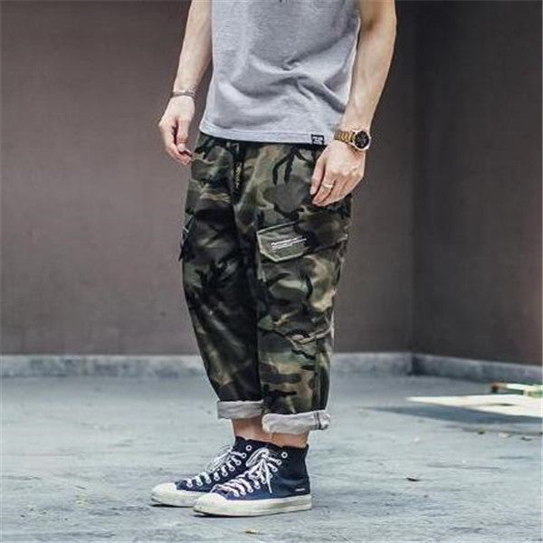 TJ Men Fashion Streetwear Pants Mens Jogger Camo Harem Pants Street Style Youth Casual Camouflage Slim Fit Ankle Trousers Male
