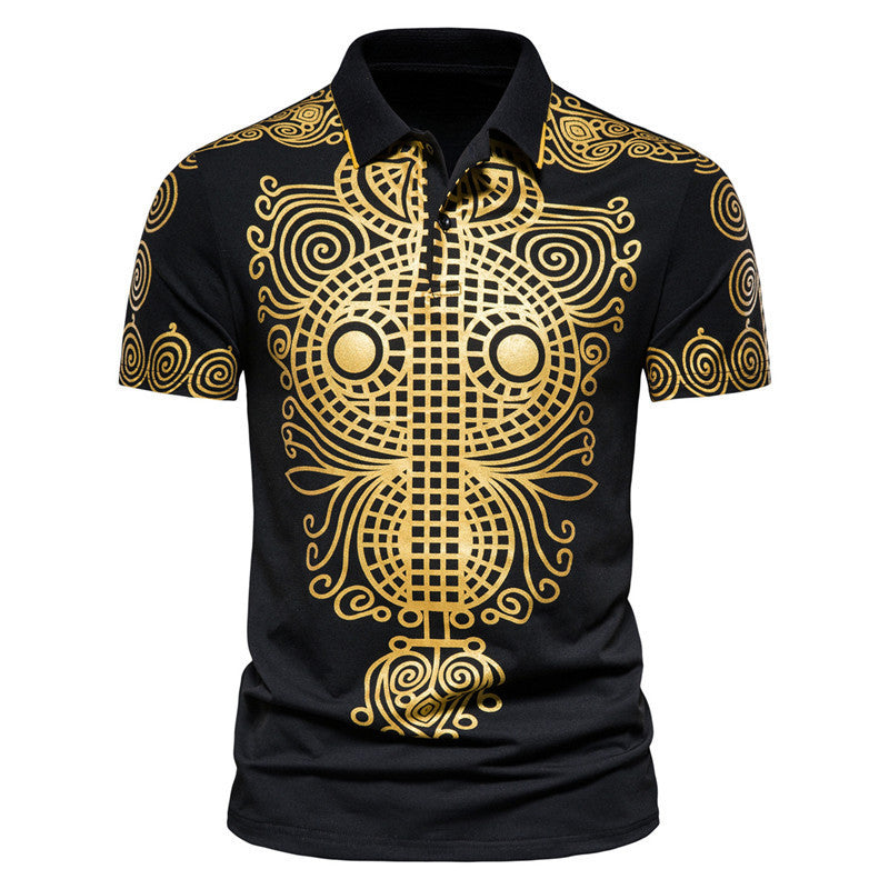 TJ Summer Men Casual Ethnic Short Sleeved