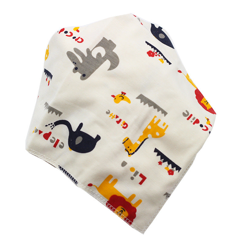 TJ Baby Bibs Waterproof Triangle Cotton Cartoon Child Baberos Bandana Bibs Dribble Bibs Newborn Slabber Absorbent Cloth