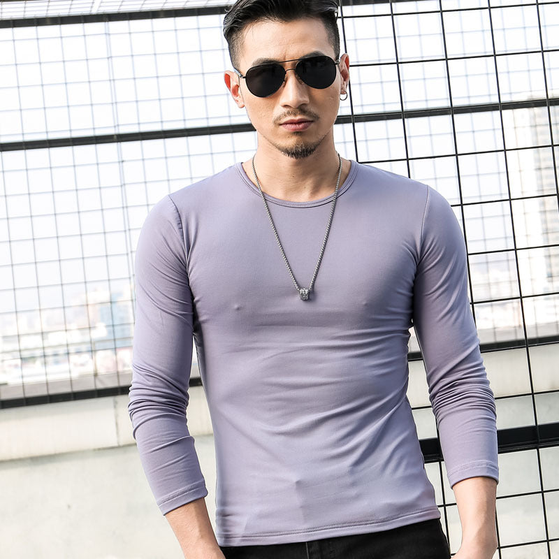 TJ men's collar T-shirts, long sleeves, long sleeves, long sleeves, long sleeves, long sleeves and velvet t-shirts