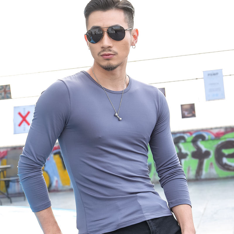 TJ men's collar T-shirts, long sleeves, long sleeves, long sleeves, long sleeves, long sleeves and velvet t-shirts
