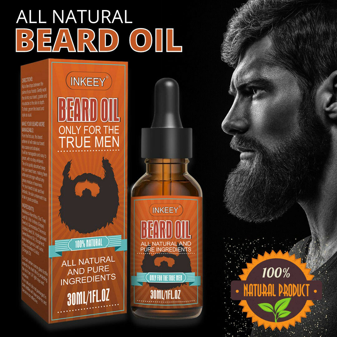 TJ Beard Oil For MEN Hair Growth Oil Serum Mustache Grooming Growing Moisturizer US