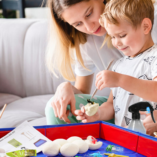 TJ Robotime 12 Pcs Dino Eggs With 2 Sets of Tools Creative Toys For Kids Children DIY Home US Stock Dropshipping