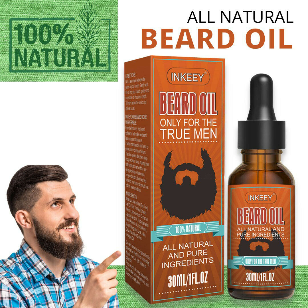 TJ Beard Oil For MEN Hair Growth Oil Serum Mustache Grooming Growing Moisturizer US
