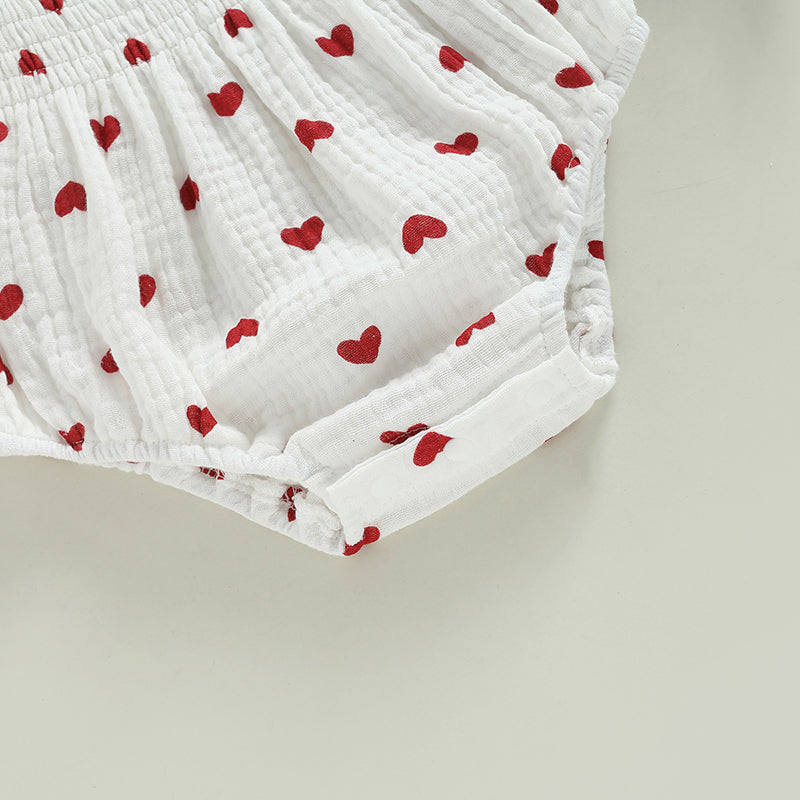 TJ Valentine's Day Love Print Romper