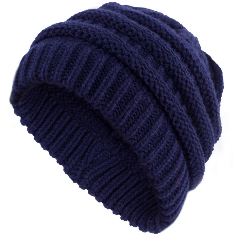 TJ High Bun Ponytail Beanie Hat Chunky Soft Stretch Cable Knit Warm Fuzzy Lined Skull Beanie Acrylic Hats Men And Women