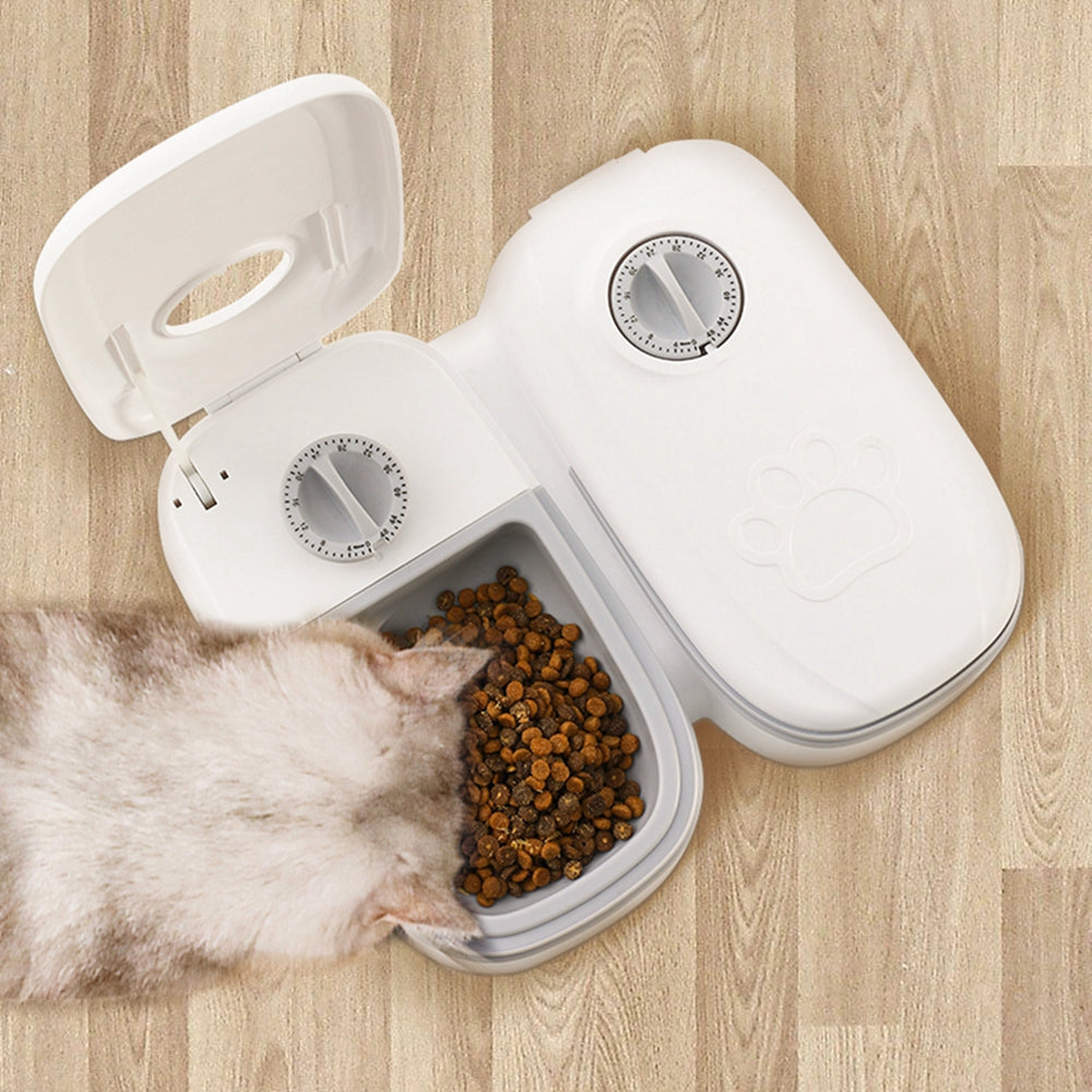 TJ Automatic Pet Feeder Smart Food Dispenser For Cats Dogs Timer Stainless Steel Bowl Auto Dog Cat Pet Feeding Pets Supplies