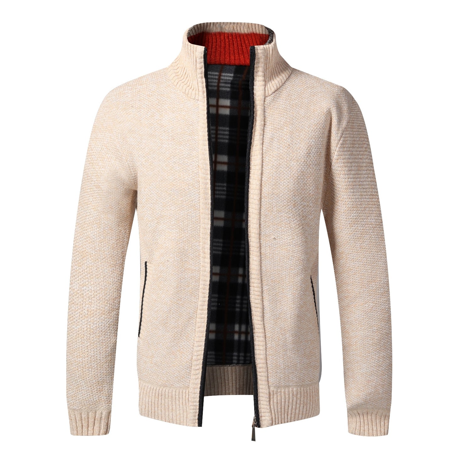 TJ 2.0 Autumn Winter Warm Cardigan Men Fleece Zipper Sweaters Jackets For Men
