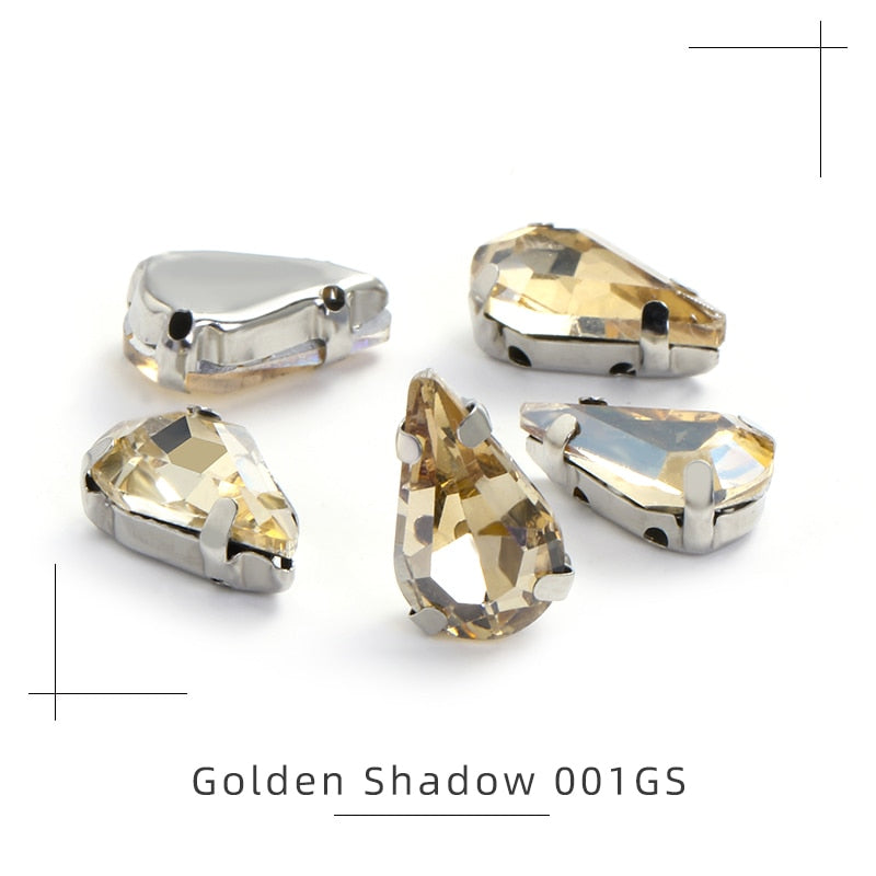 TJ Crystal Drop with Sliver Claw Setting Rhinestones comes with 30Pcs.