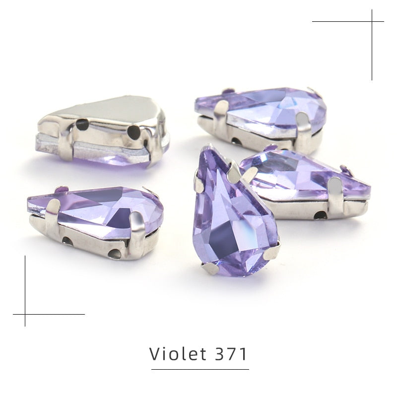 TJ Crystal Drop with Sliver Claw Setting Rhinestones comes with 30Pcs.