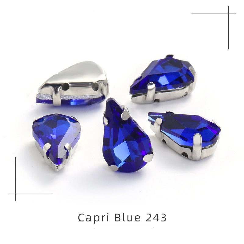 TJ Crystal Drop with Sliver Claw Setting Rhinestones comes with 30Pcs.