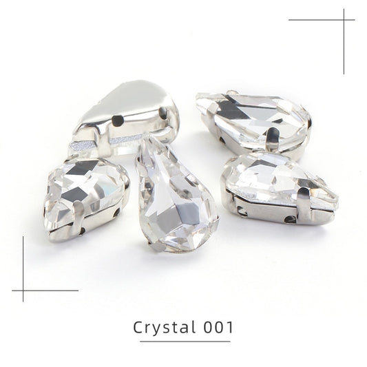 TJ Crystal Drop with Sliver Claw Setting Rhinestones comes with 30Pcs.