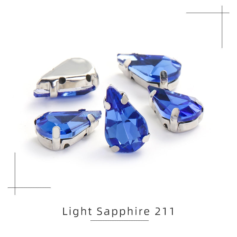 TJ Crystal Drop with Sliver Claw Setting Rhinestones comes with 30Pcs.