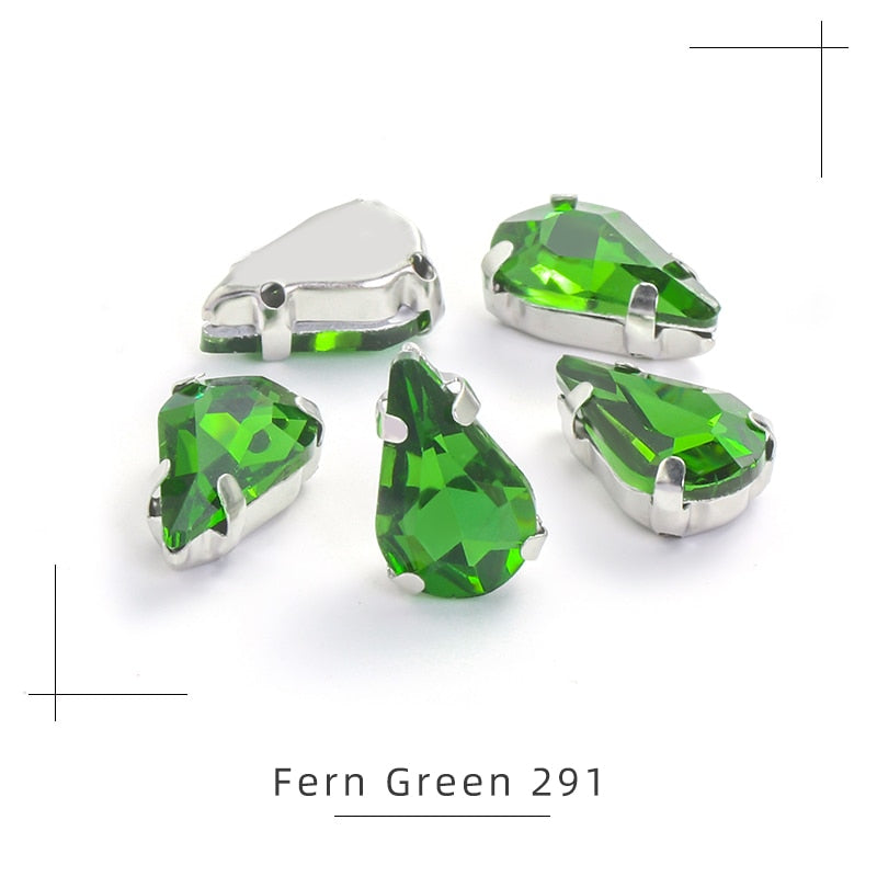 TJ Crystal Drop with Sliver Claw Setting Rhinestones comes with 30Pcs.